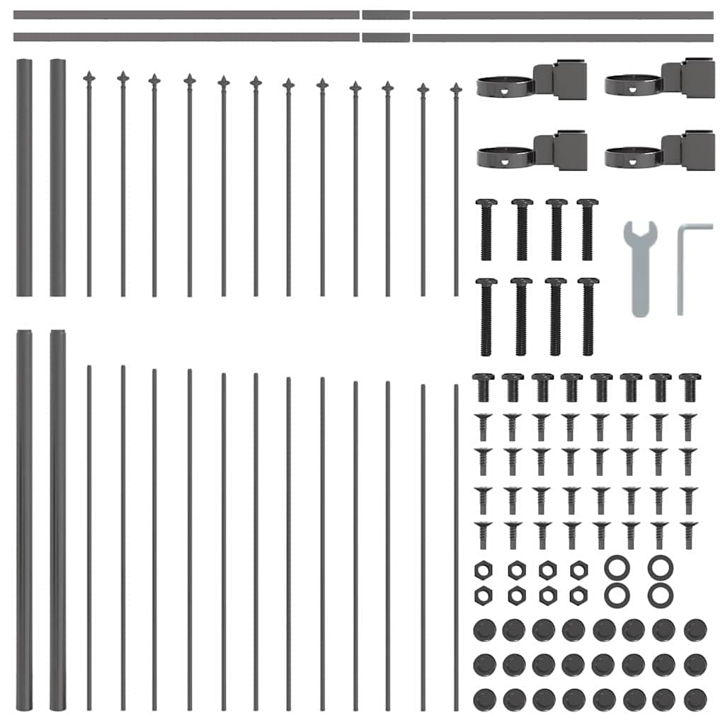 Recinzione per Giardino Woerden Grigio 170 x 165 cm