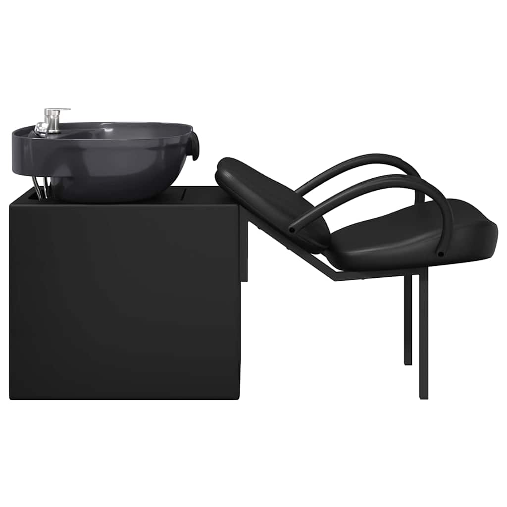 Sedia per Shampoo Nero 136 x 60 x 92 cm PVC