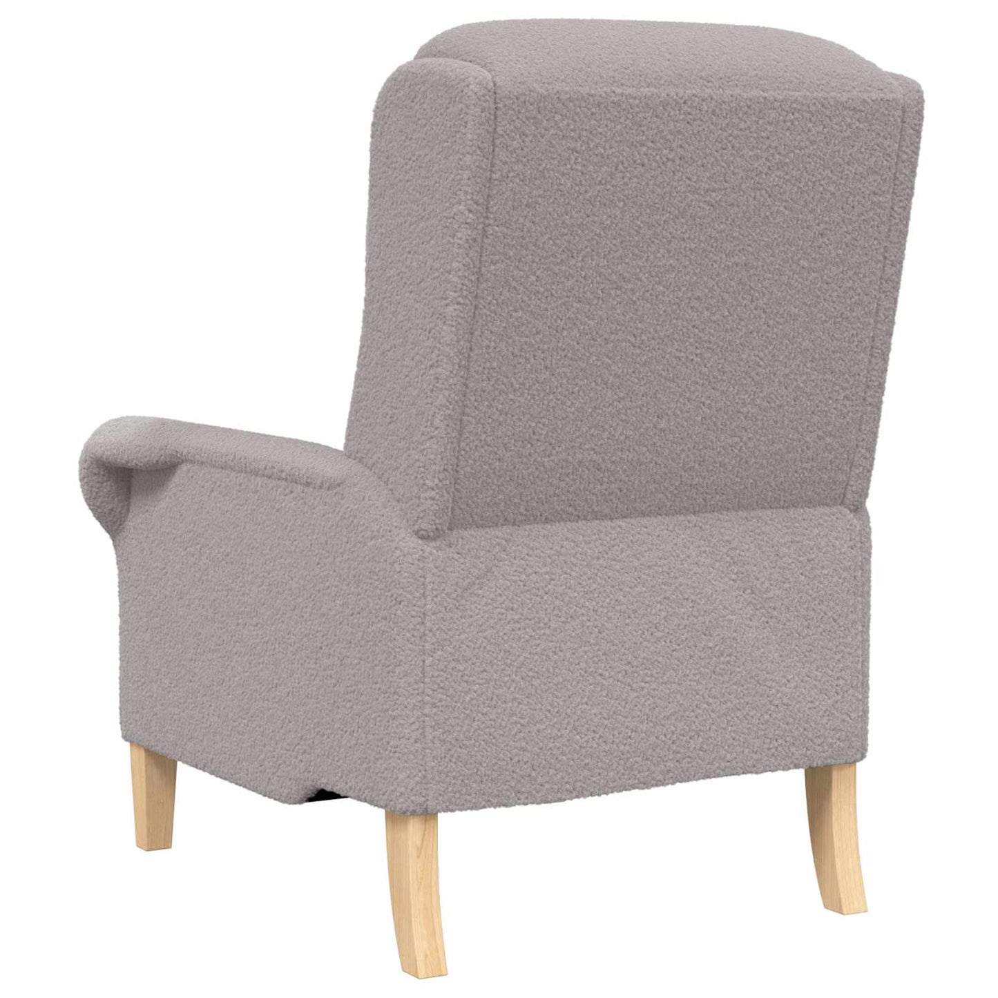 poltrona Grigio chiaro 76 x 94 x 102 cm Tessuto Sherpa morbido