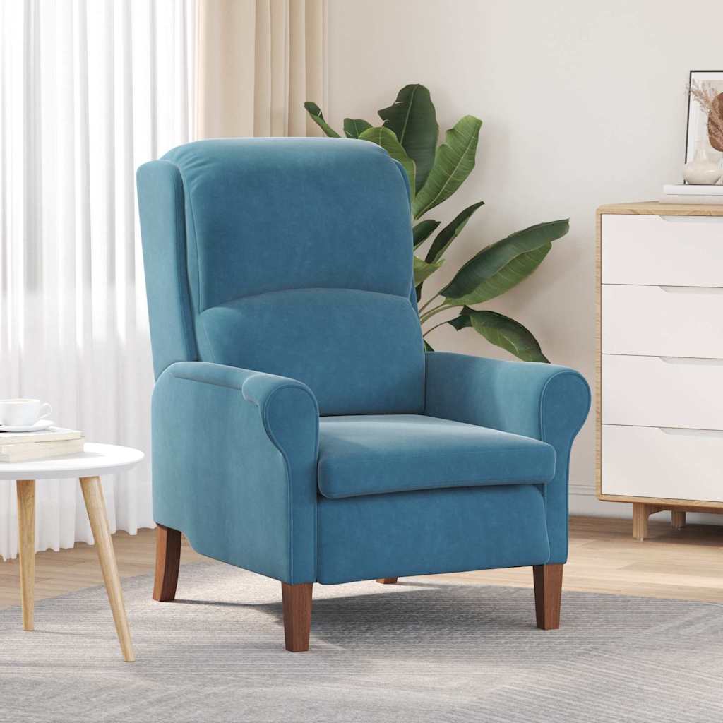 poltrona Blu 76 x 94 x 102 cm Velluto