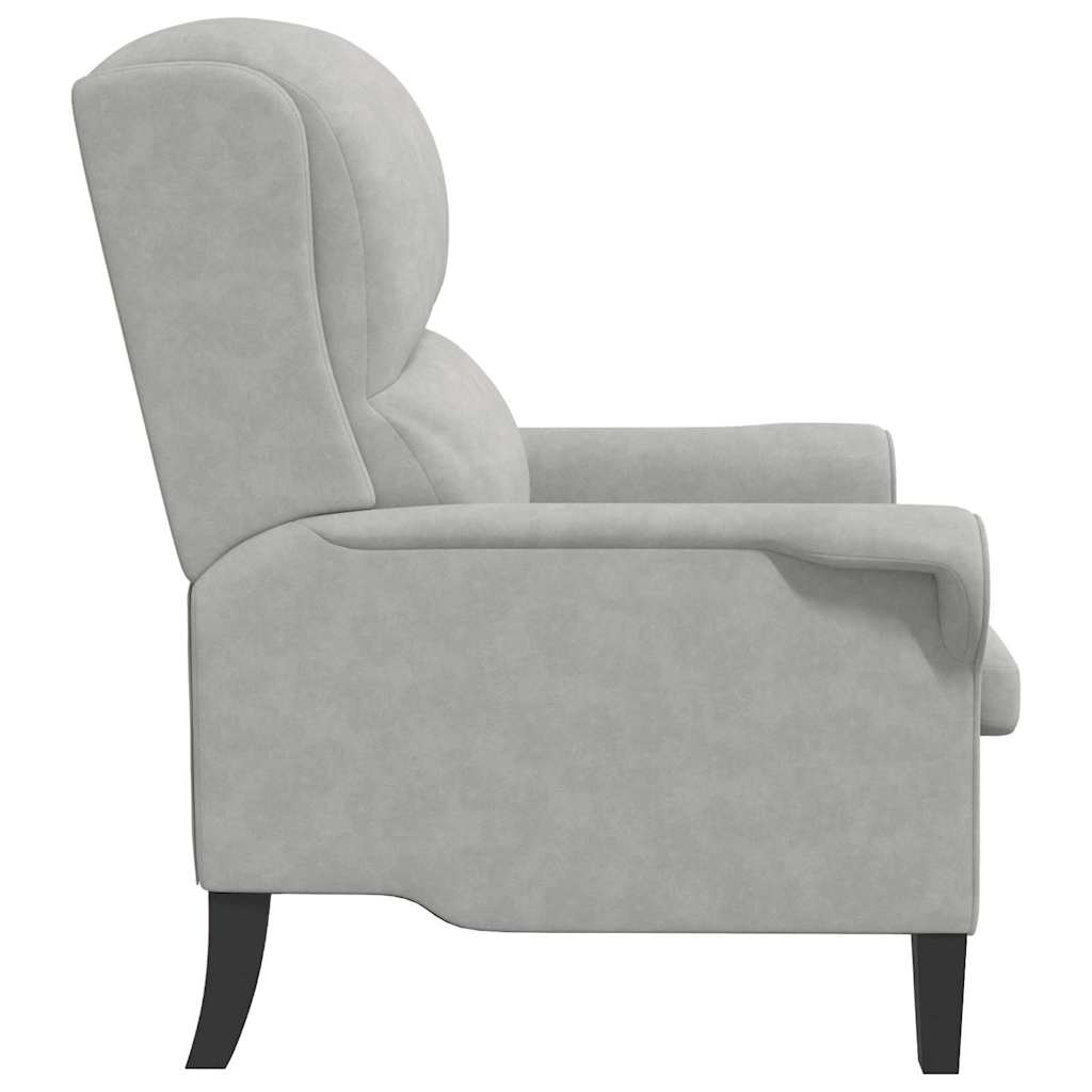 poltrona Grigio chiaro 76 x 94 x 102 cm Microfibra