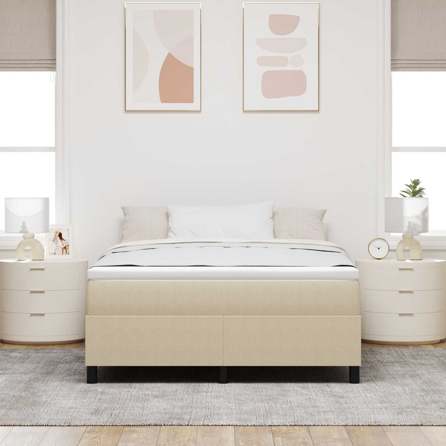 Struttura letto piattaforma Grigio Verde 140 x 200 cm