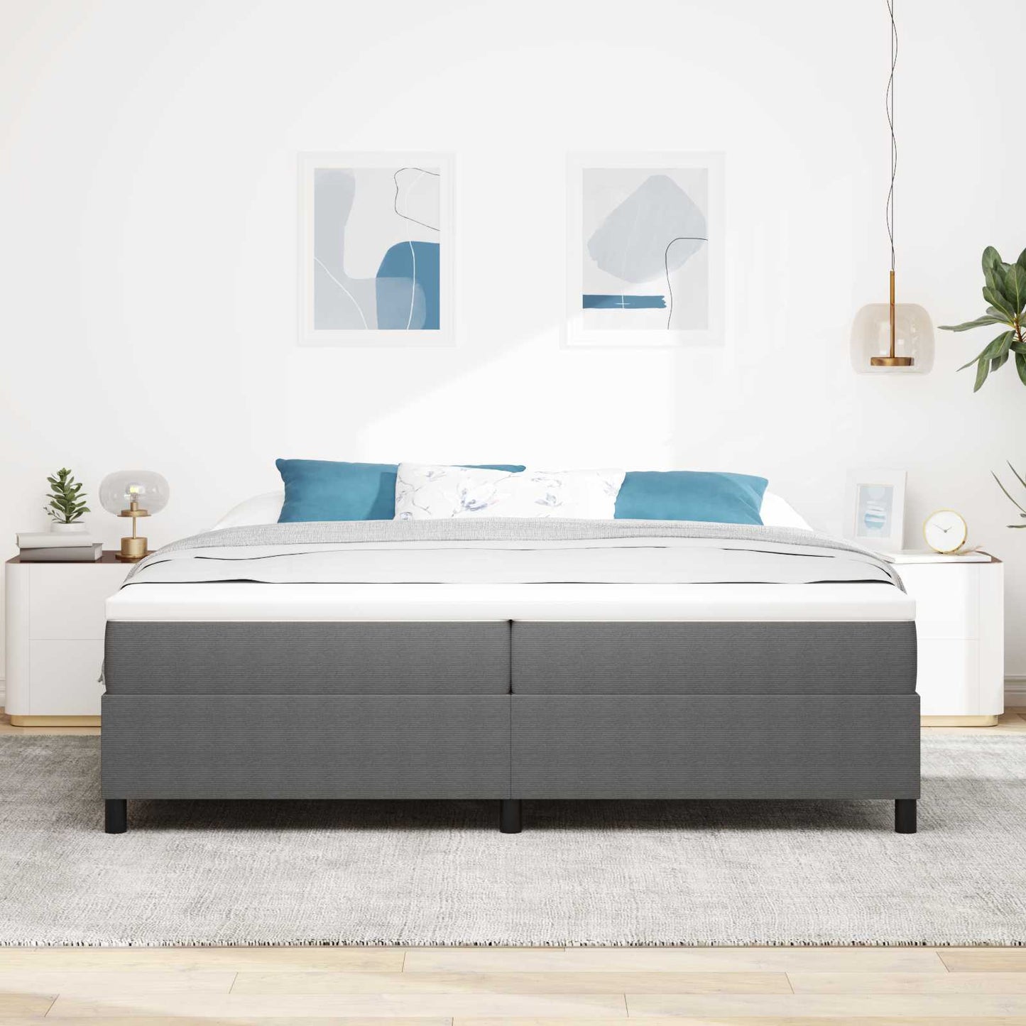 Struttura letto piattaforma Grigio chiaro 200 x 200 cm