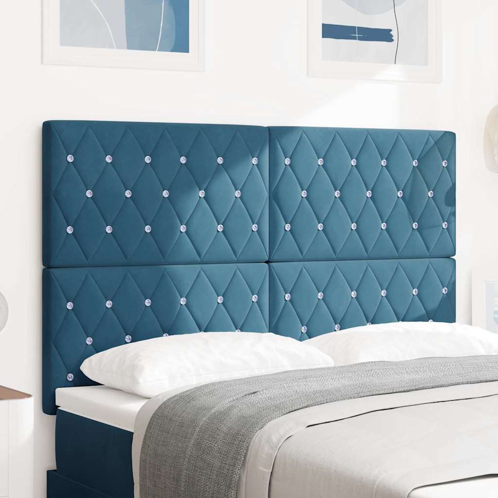 Testiera Blu Scuro 144 cm Velluto