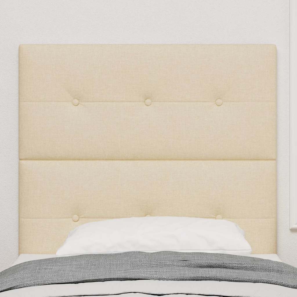 Testiera regolabile in altezza con testiera Crema 80 cm Tessuto