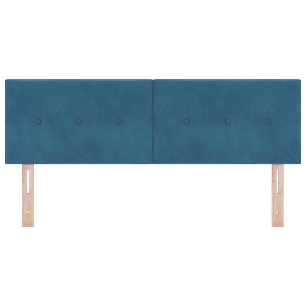 Testiera LED con strisce LED Blu 144 cm Velluto