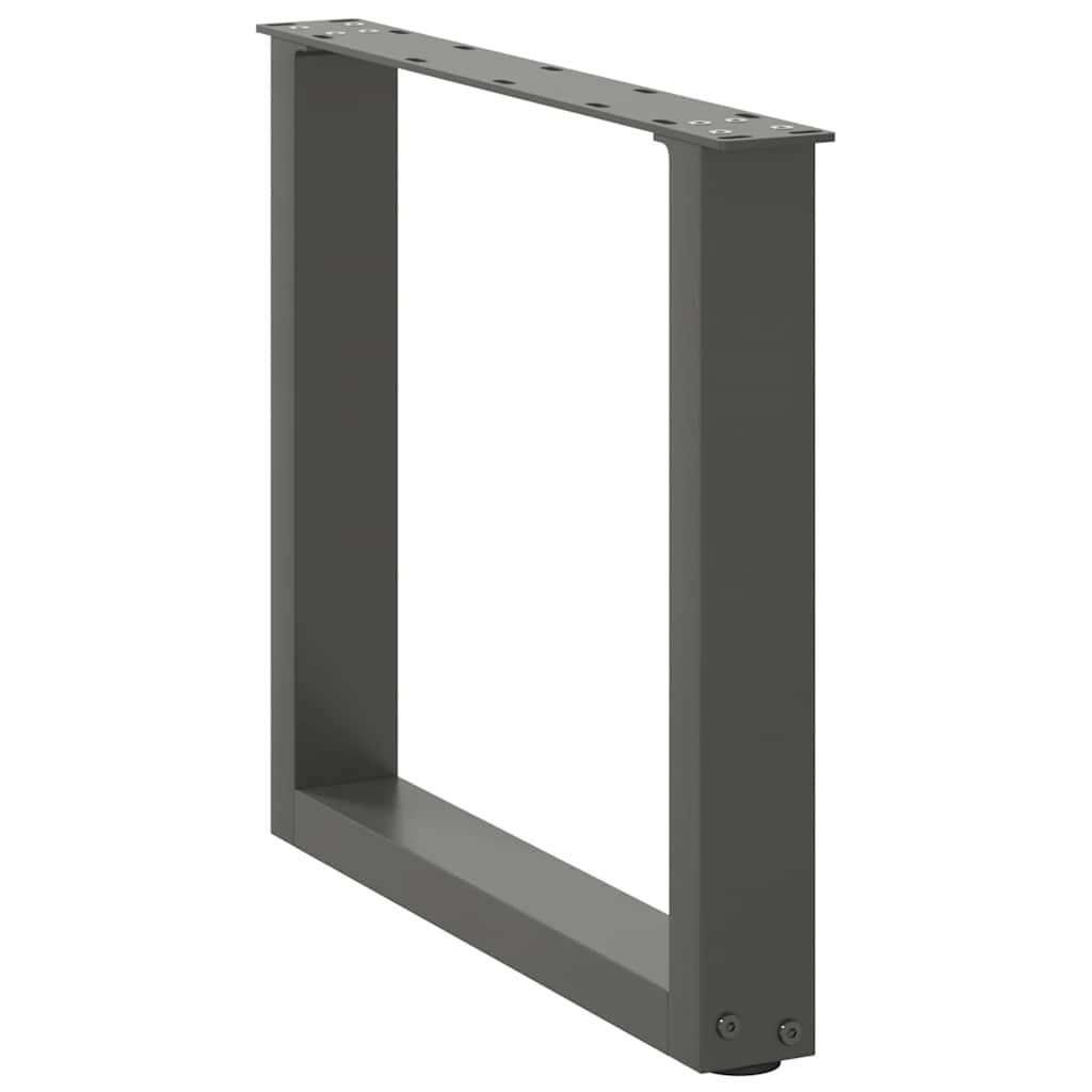Gambe per Tavolino da Caffè a Forma di U 2 pz Antracite 50x(42-43) cm Acciaio