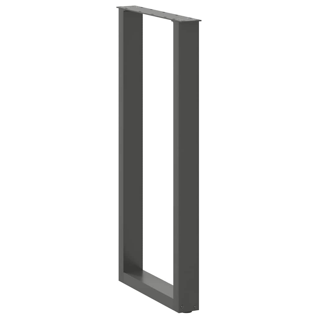 Gambe per tavolo da bar a forma di U 2 pz Antracite 40x(100-101) cm Acciaio