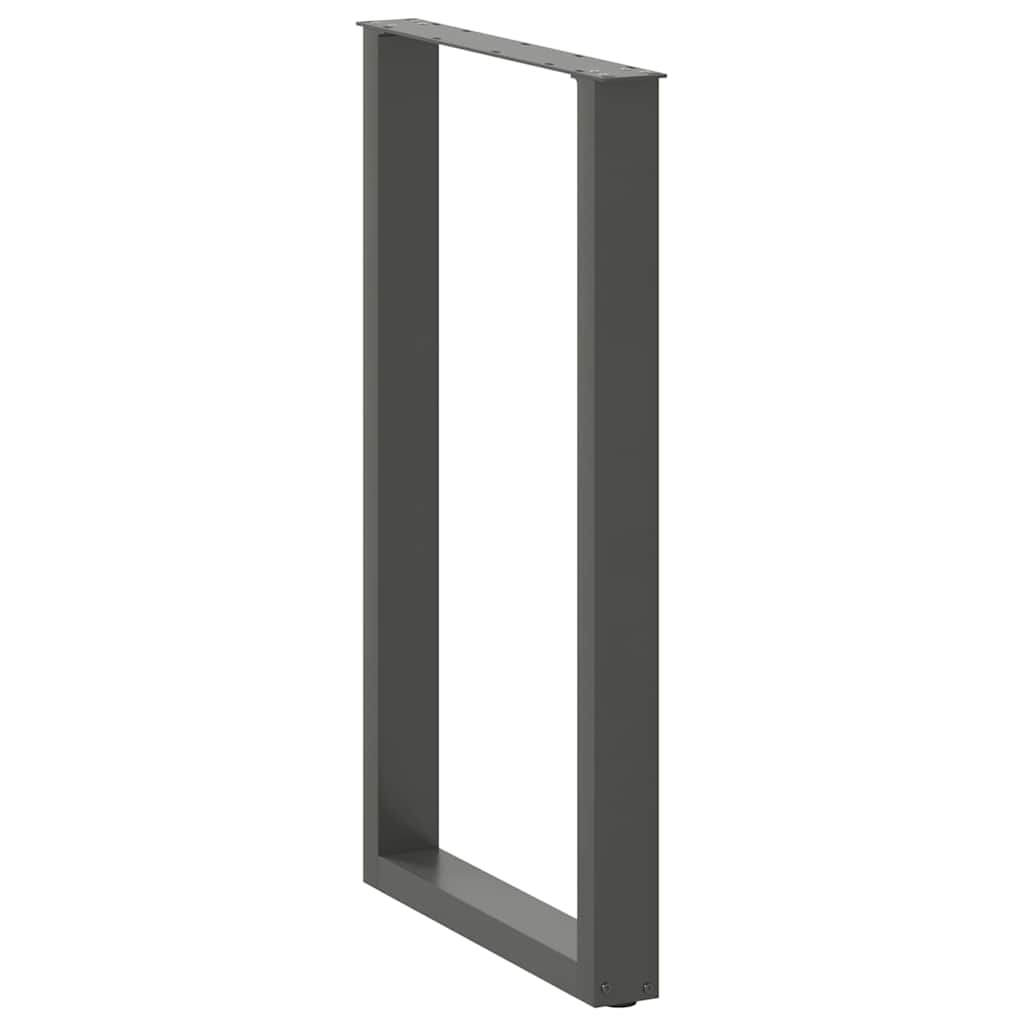 Gambe per tavolo da bar a forma di U 2 pz Antracite 60x(100-101) cm Acciaio