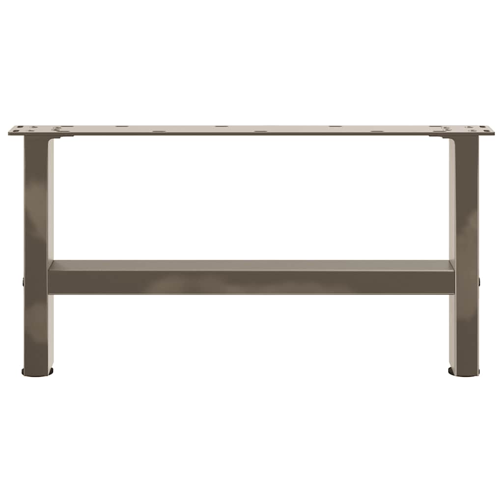 Gambe per Tavolino da Caffè in Acciaio Naturale 2 pz 60x(30-31) cm Acciaio