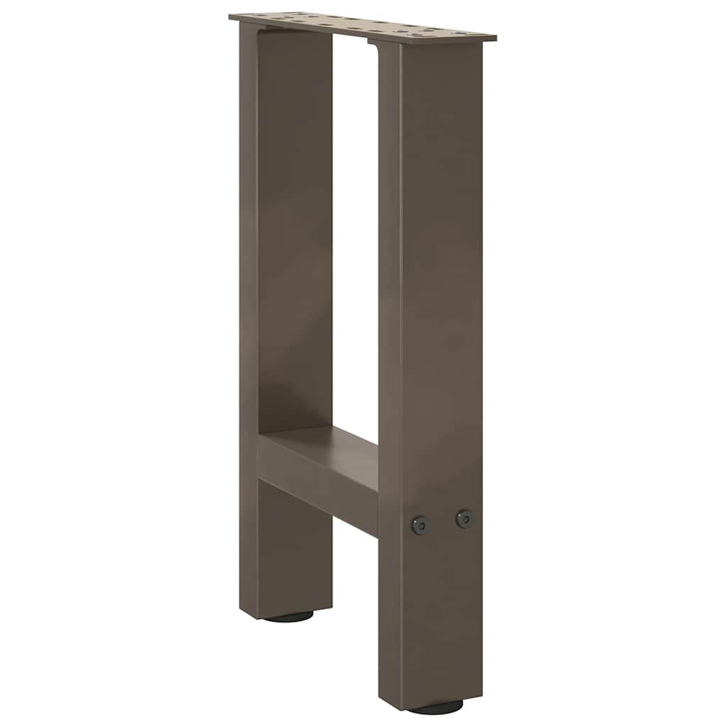 Gambe per Tavolino da Caffè in Acciaio Naturale 2 pz 38x(42-43) cm Acciaio