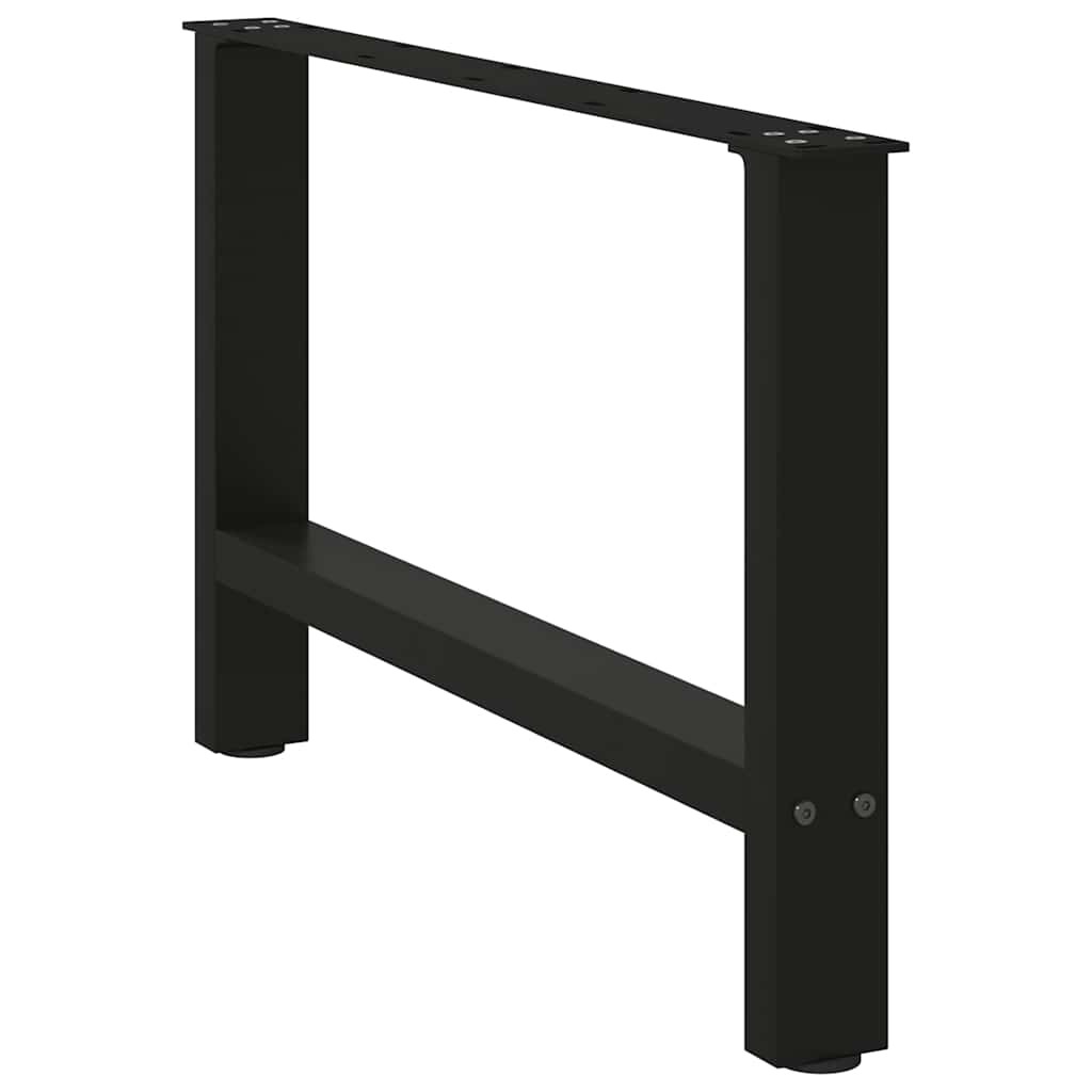Gambe per Tavolino da Caffè Nere 2 pz 70x(42-43) cm Acciaio