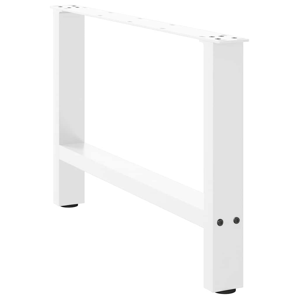 Gambe per Tavolino da Caffè Bianche 2 pz 70x(42-43) cm Acciaio