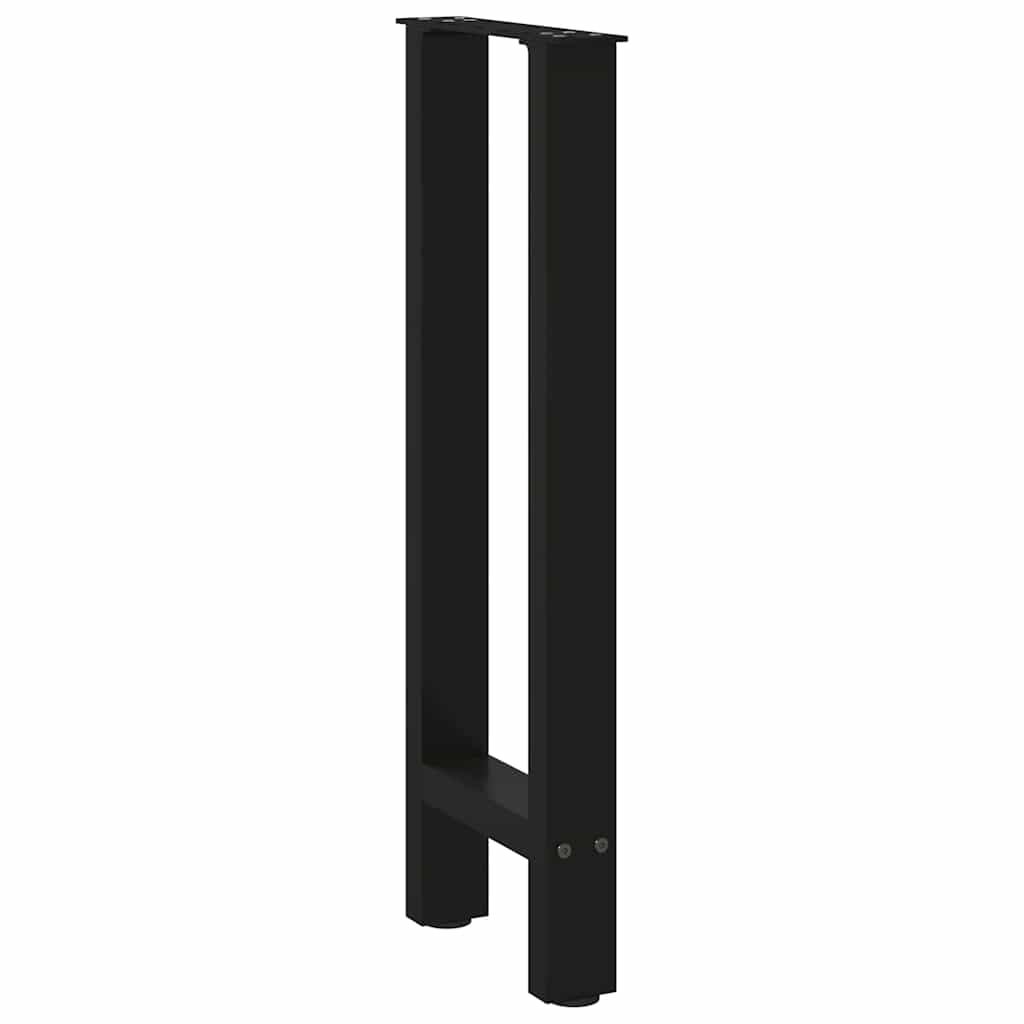 Gambe per Tavolo Consolle Nere 2 pz 28x(72-73) cm Acciaio