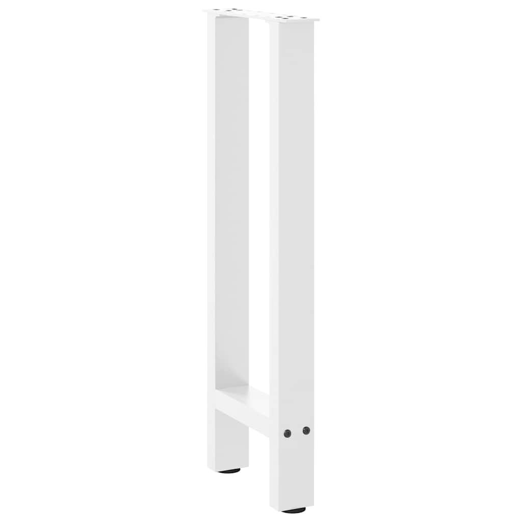 Gambe per Tavolo Consolle Bianche 2 pz 28x(72-73) cm Acciaio