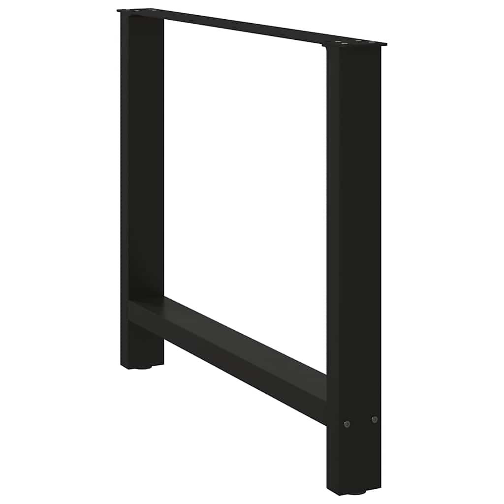 Gambe per tavolo da pranzo nere 2 pz 90x(72-73) cm in acciaio