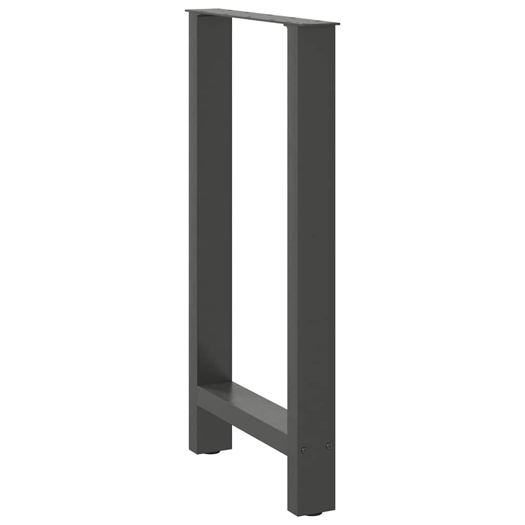 Gambe per tavolo da bar antracite 2 pz 50x(90-91) cm in acciaio
