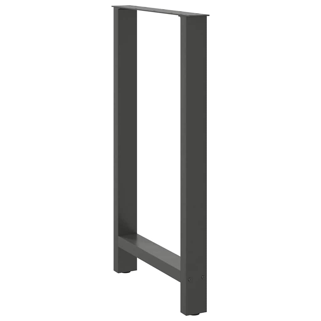 Gambe per tavolo da bar antracite 2 pz 60x(100-101) cm in acciaio