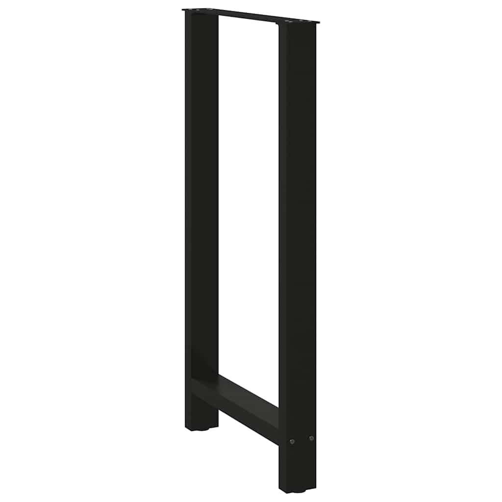 Gambe per tavolo da bar nere 2 pz 60x(110-111) cm in acciaio
