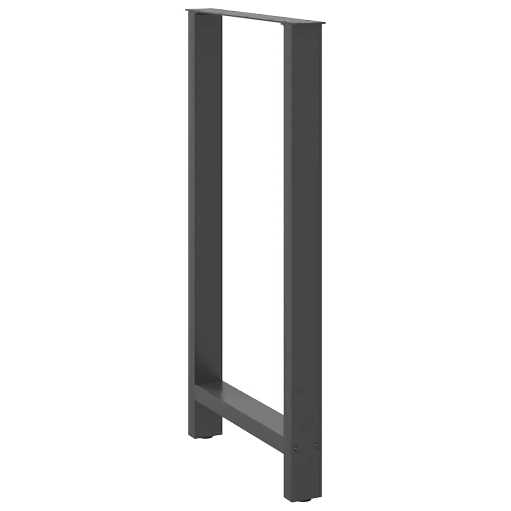 Gambe per tavolo da bar antracite 2 pz 60x(110-111) cm in acciaio