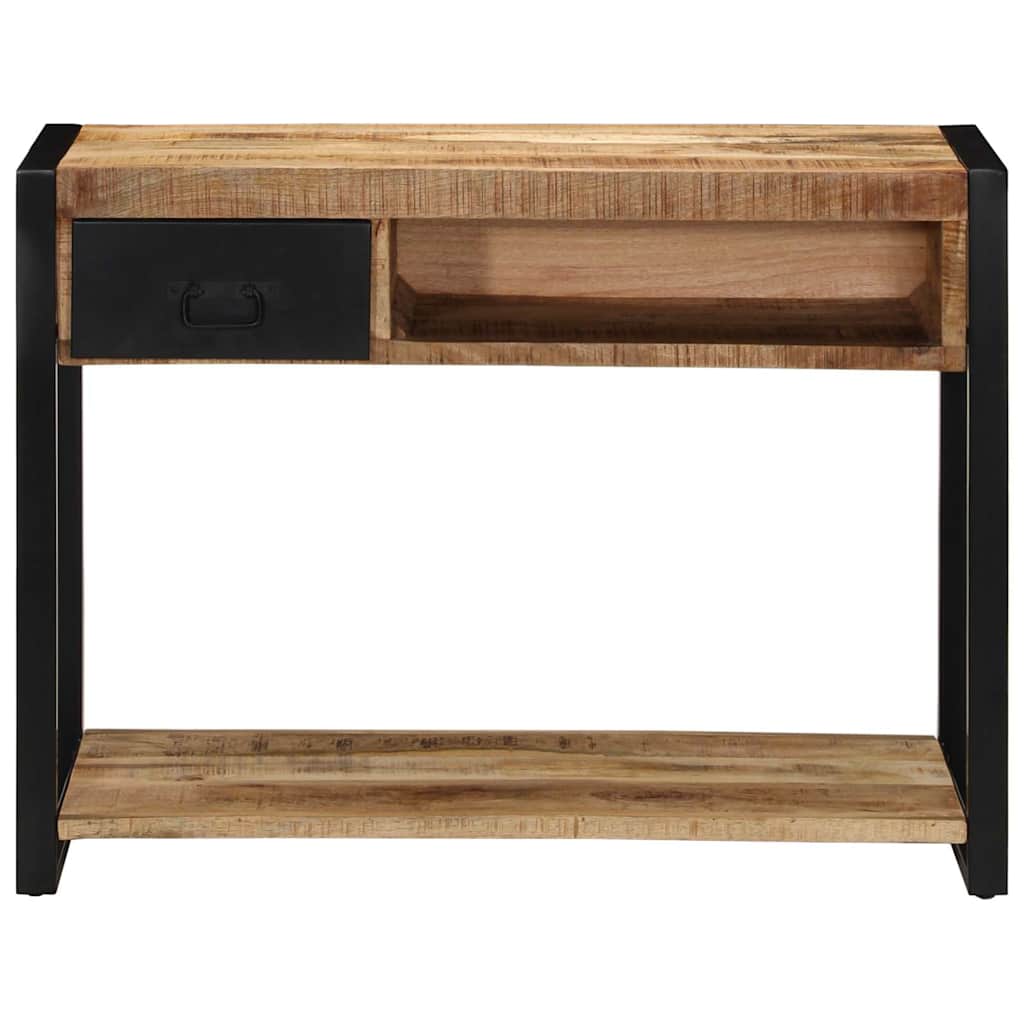 Tavolo Consolle 100x35x75 cm in Legno Massello di Mango Grezzo