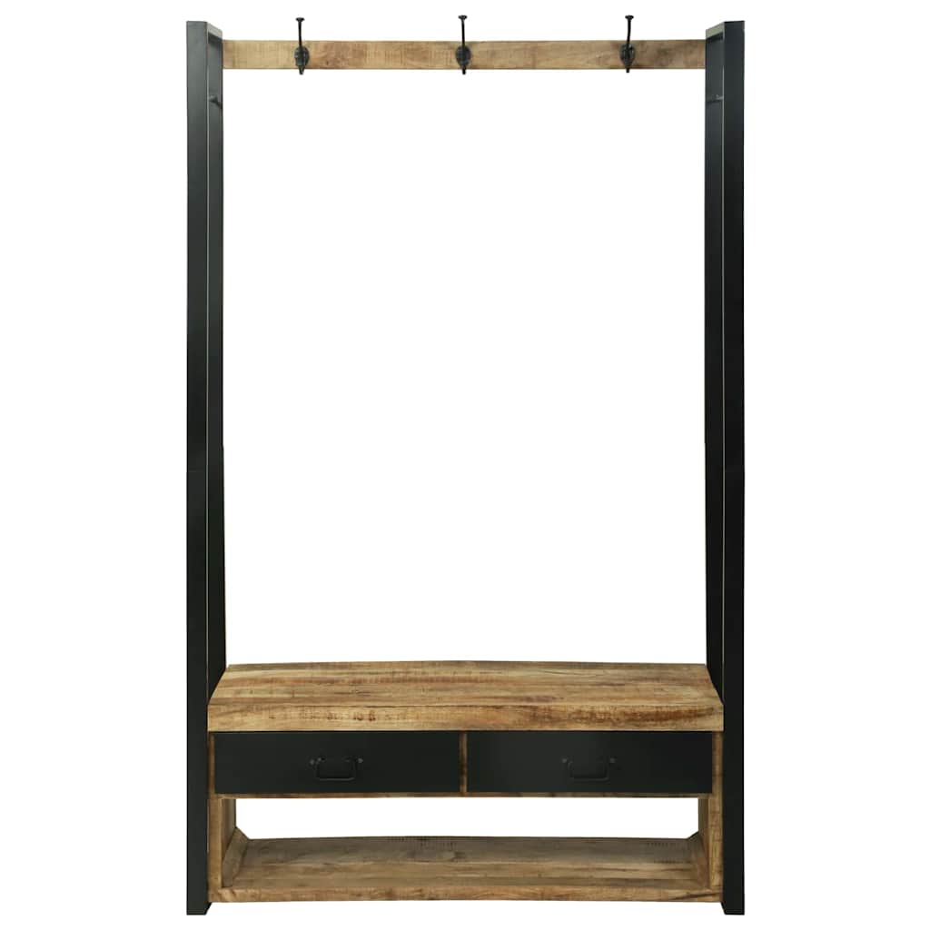Stendibiancheria con cassetto Marrone Legno massello di mango