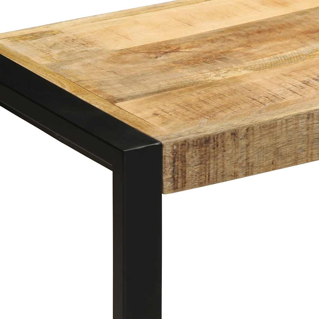 Panca 60x35x45 cm in Legno Massello di Mango Grezzo