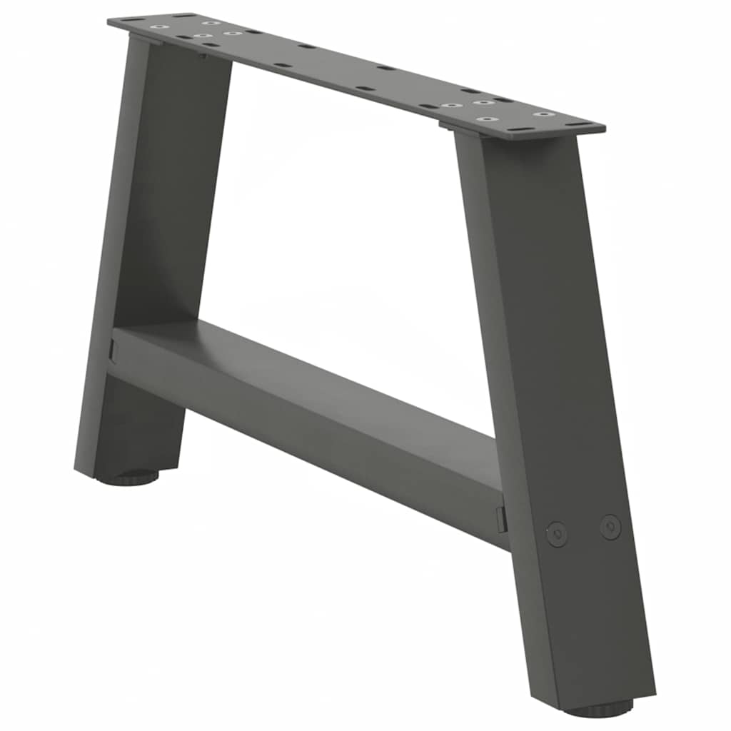 Gambe per Tavolino da Caffè a Forma di A 2 pz Antracite 70x(30-31) cm Acciaio