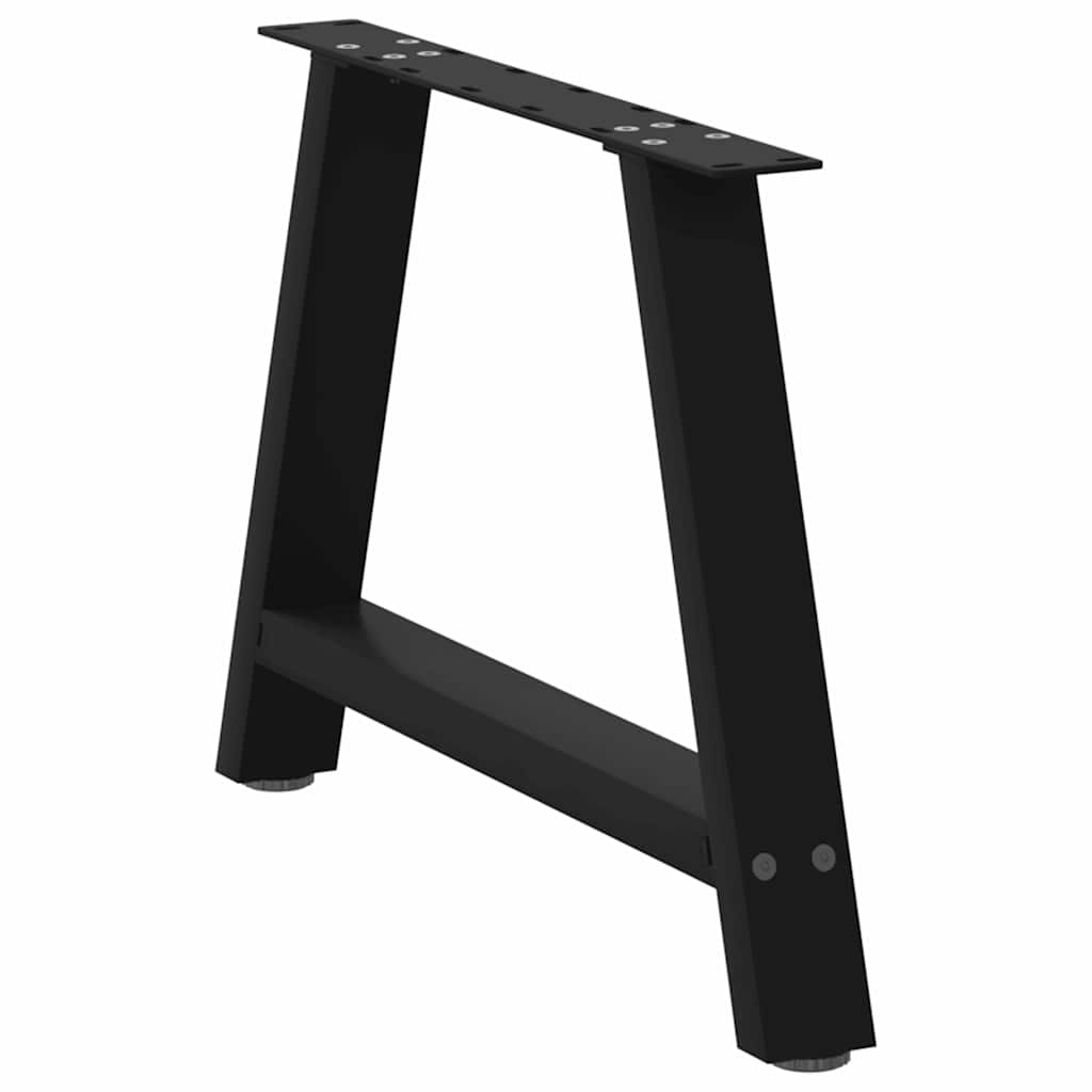 Gambe per Tavolino da Caffè a Forma di A 2 pz Nere 60x(42-43) cm Acciaio