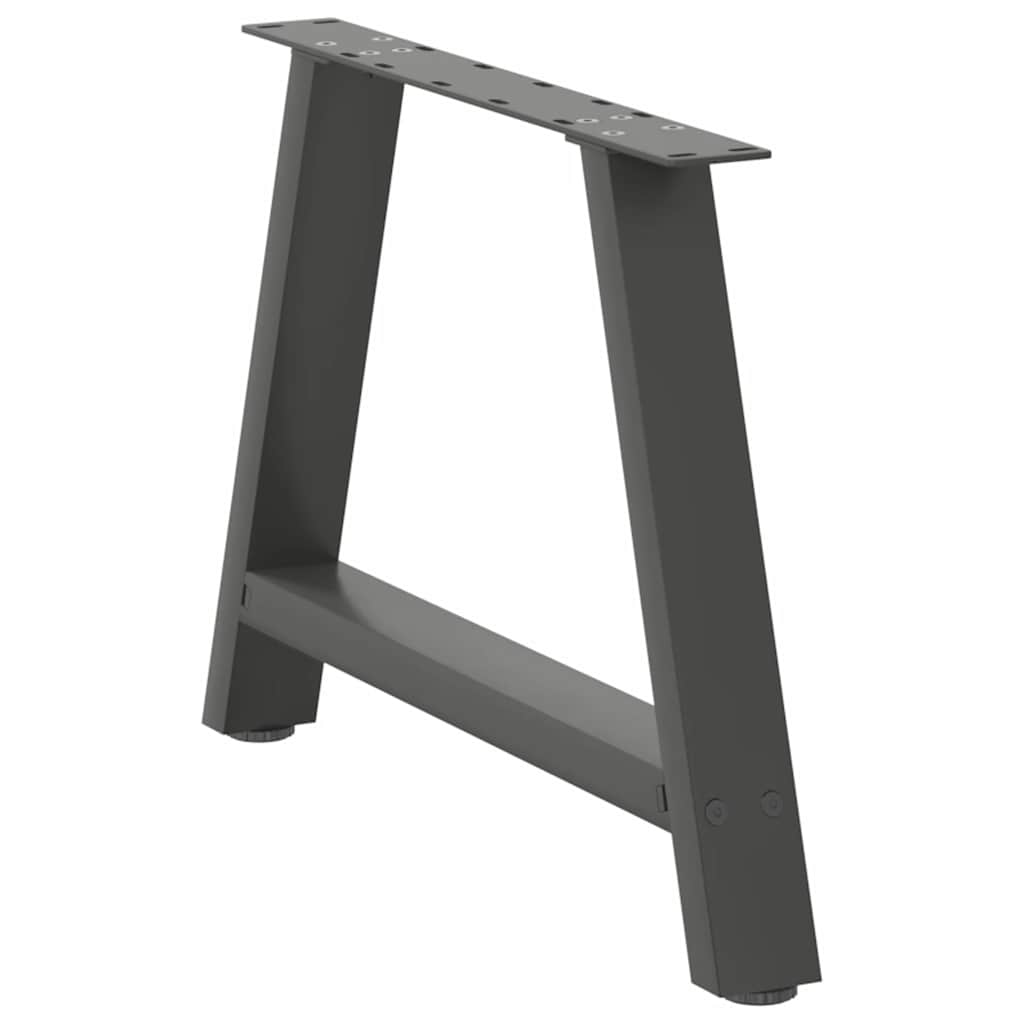 Gambe per Tavolino da Caffè a Forma di A 2 pz Antracite 70x(42-43) cm Acciaio
