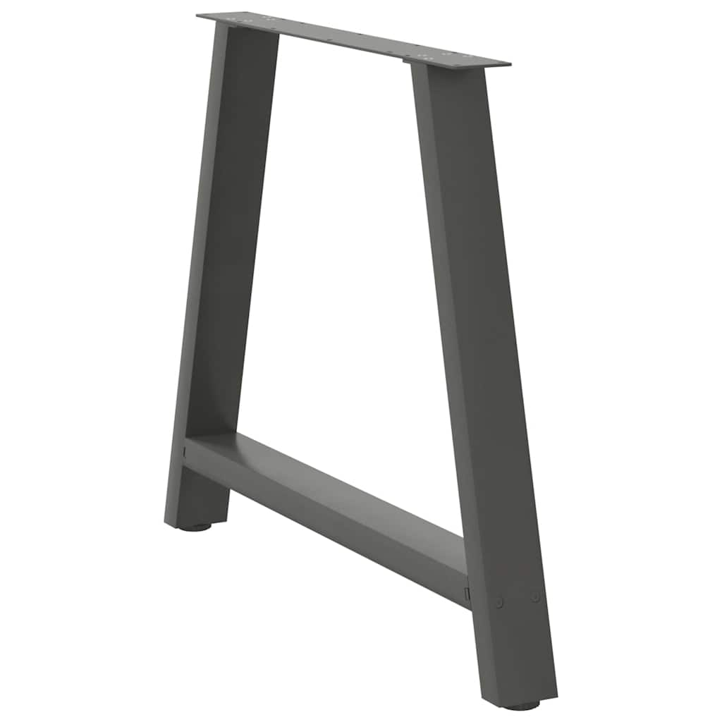 Gambe per tavolo da pranzo a forma di A 2 pz Antracite 90x(72-73) cm Acciaio