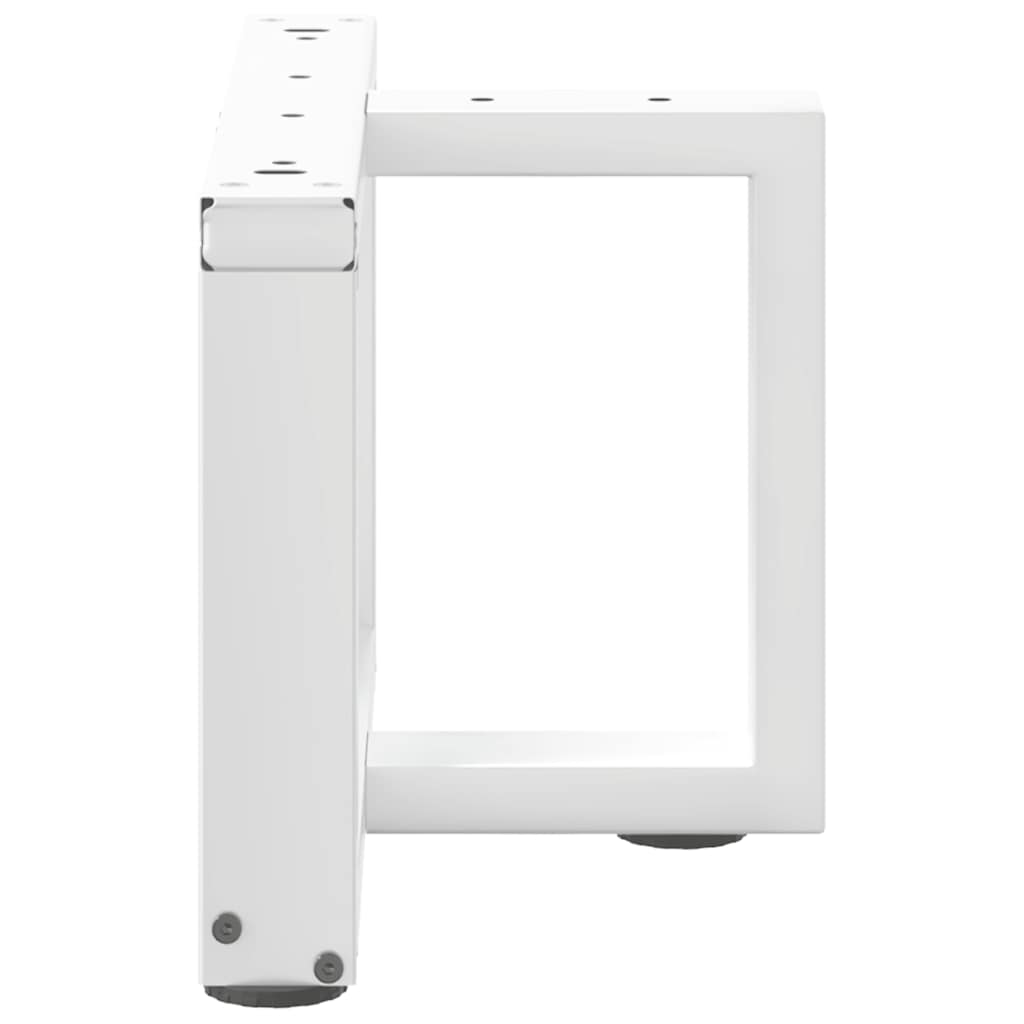 Gambe per Tavolino da Caffè a Forma di T 2 pz Bianche 40x25x(30-31) cm Acciaio