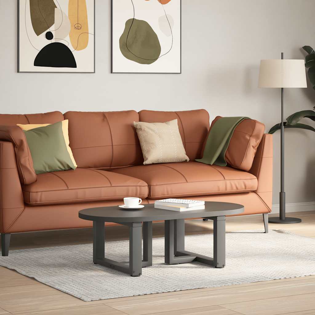 Gambe per Tavolino da Caffè a Forma di T 2 pz Antracite 50x25x(30-31) cm Acciaio