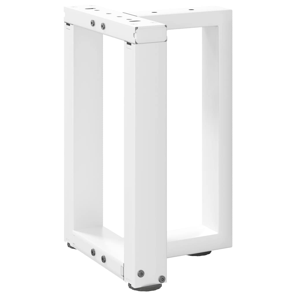 Gambe per Tavolino da Caffè a Forma di T 2 pz Bianche 38x25x(42-43) cm Acciaio