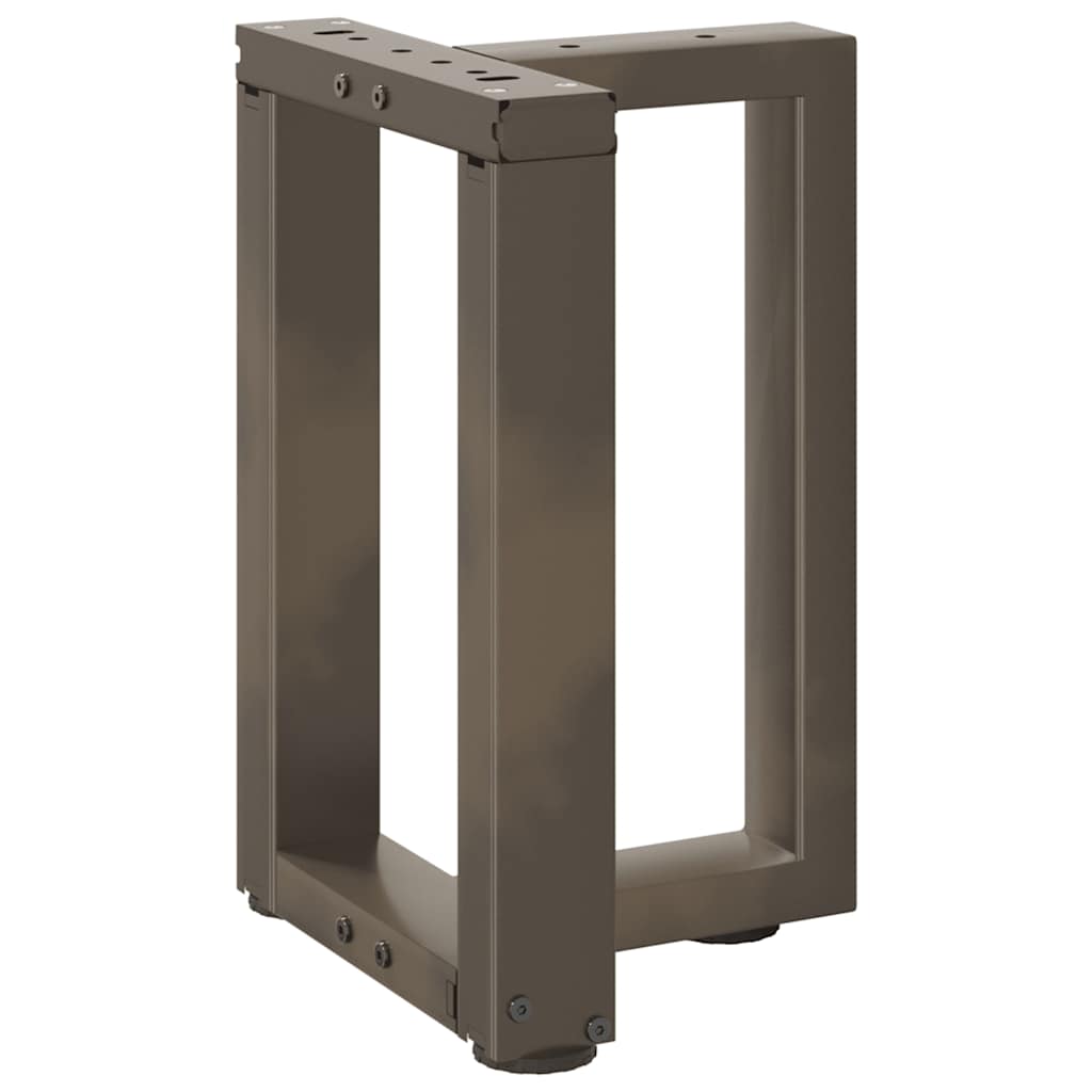 Gambe Tavolino Caffè a T 2 pz Naturale 38x25x(42-43) cm Acciaio