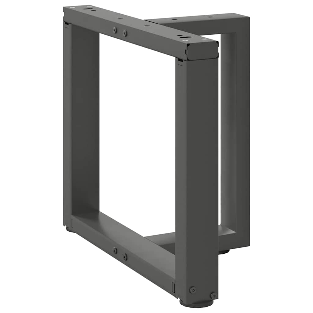 Gambe per Tavolino da Caffè a Forma di T 2 pz Antracite 50x25x(42-43) cm Acciaio