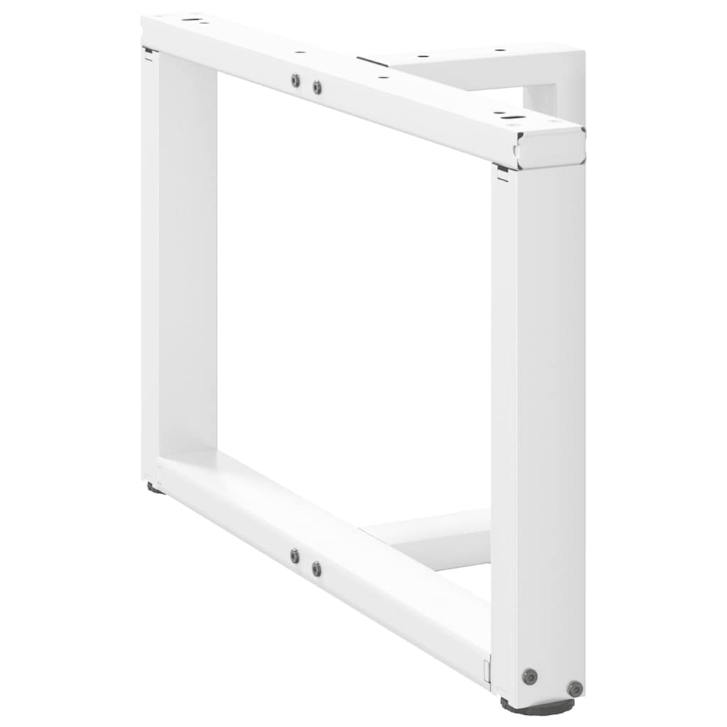 Gambe per Tavolino da Caffè a Forma di T 2 pz Bianche 70x25x(42-43) cm Acciaio