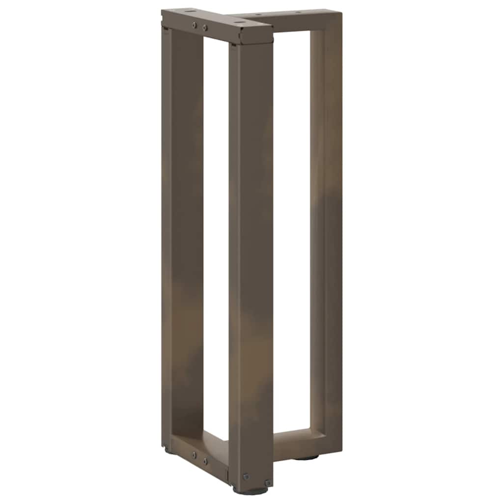 Gambe Tavolo Consolle a T 2 pz Naturale 25x28x(72-73)cm Acciaio