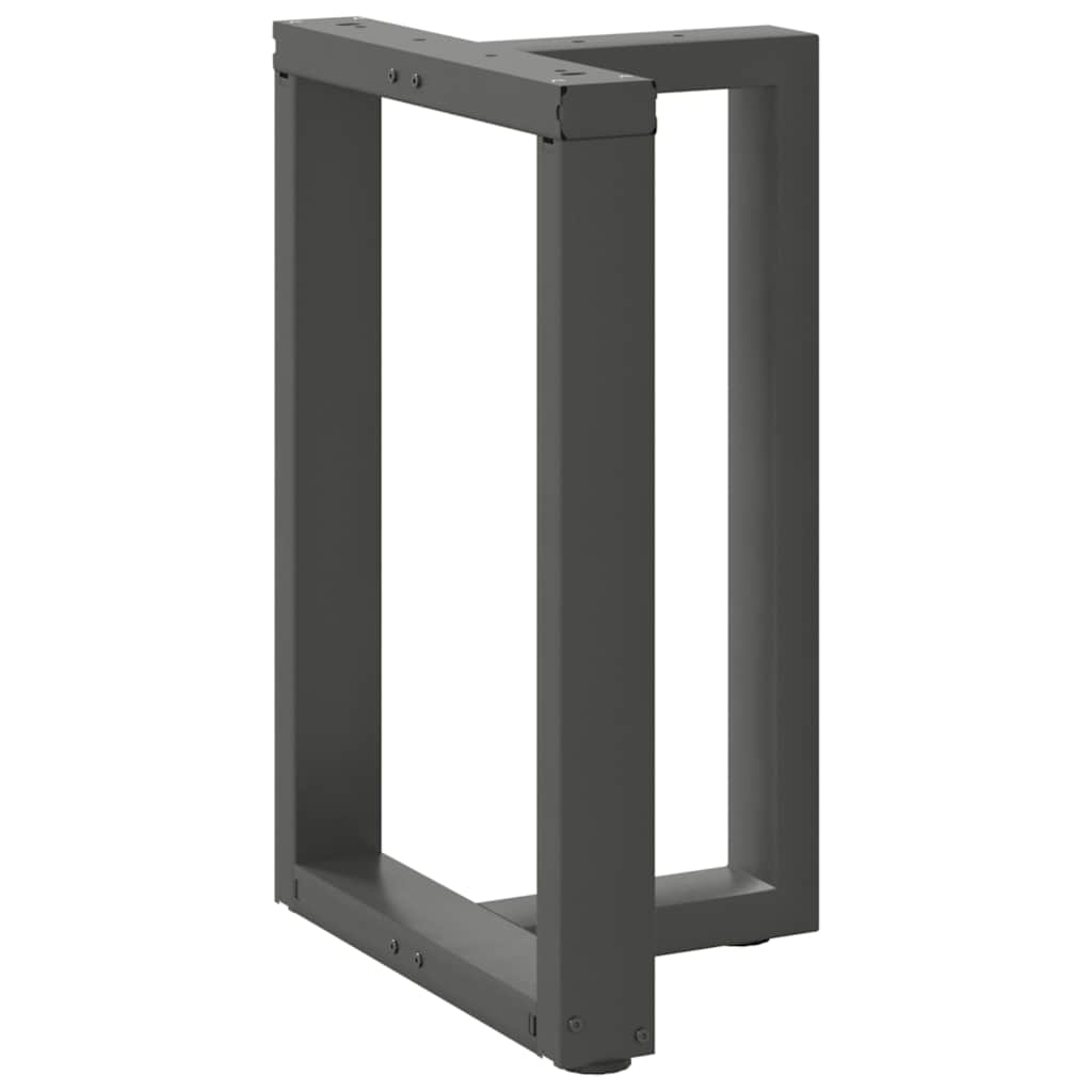 Gambe per tavolo da pranzo a forma di T 2 pz Antracite 50x35x(72-73) cm Acciaio