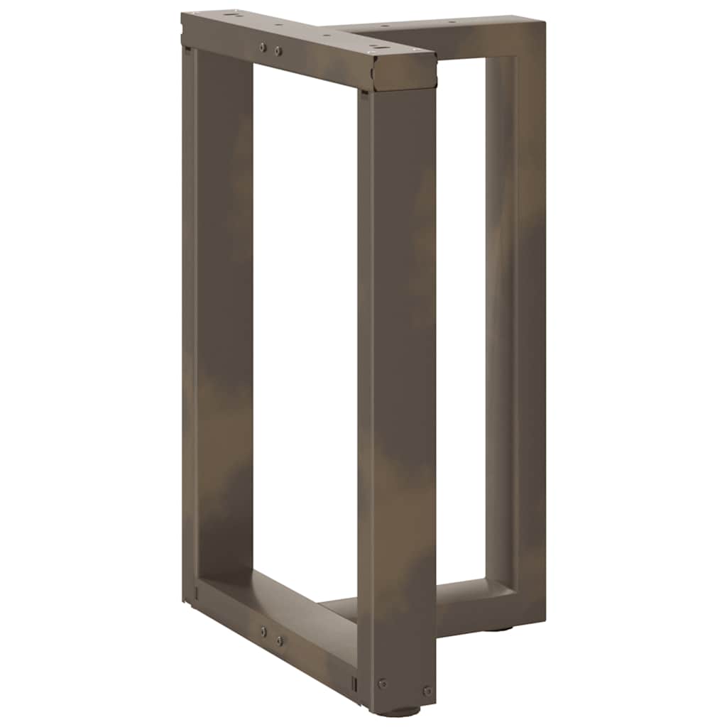 Gambe Tavolo Pranzo a T 2 pz Naturale 60x35x(72-73) cm Acciaio