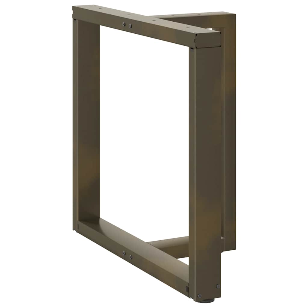 Gambe Tavolo Pranzo a T 2 pz Naturale 80x35x(72-73) cm Acciaio
