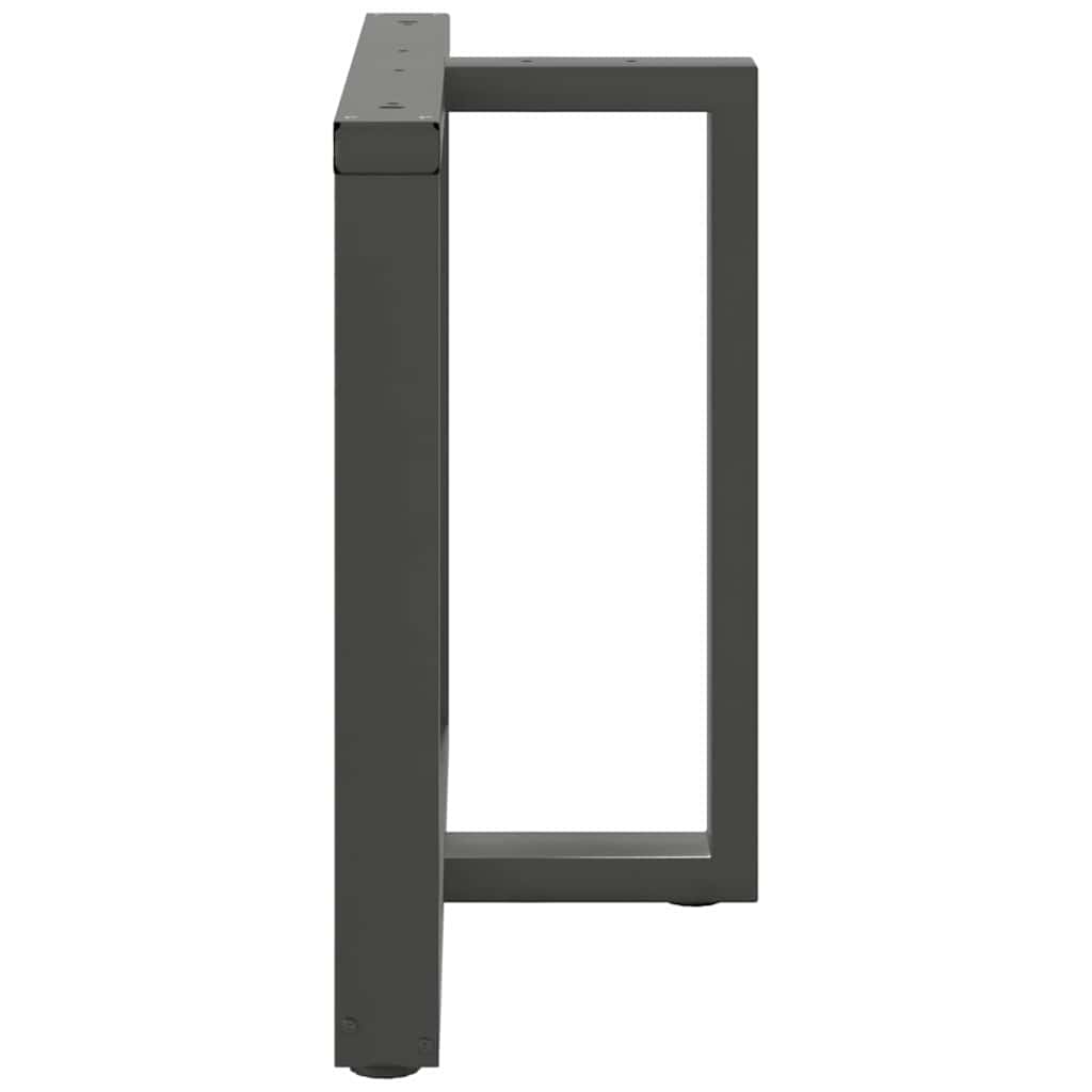 Gambe per tavolo da pranzo a forma di T 2 pz Antracite 100x35x(72-73) cm Acciaio