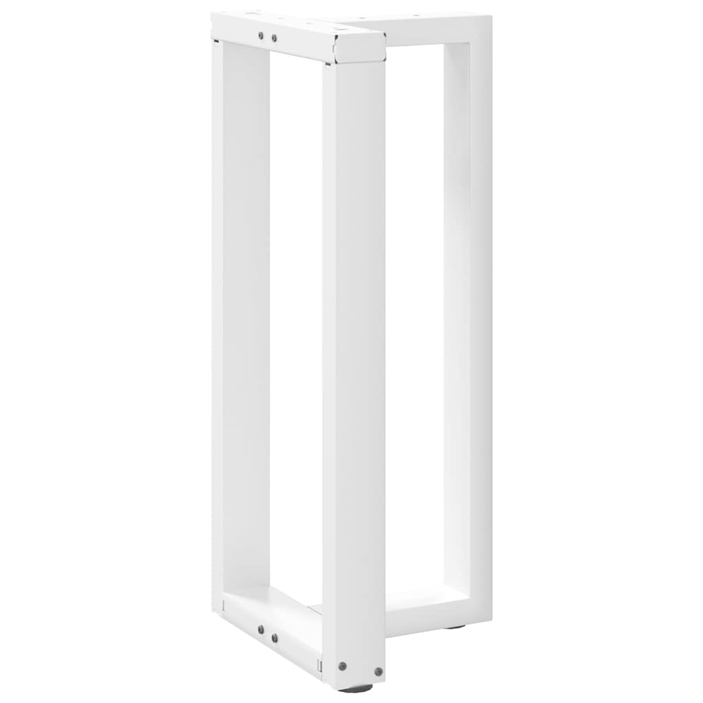 Gambe per tavolo da bar a forma di T 2 pz bianche 40x35x(90-91) cm in acciaio