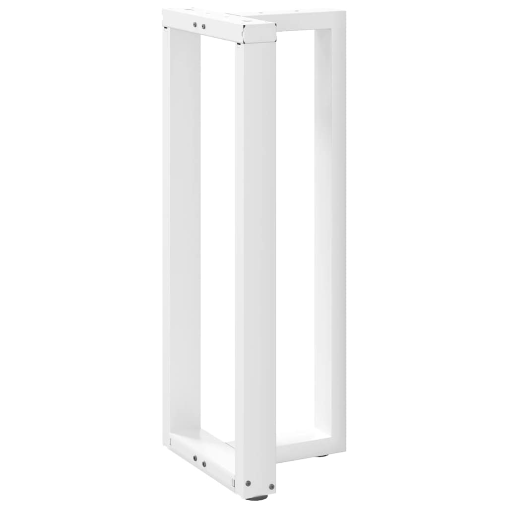 Gambe per tavolo da bar a forma di T 2 pz bianche 40x35x(100-101) cm in acciaio