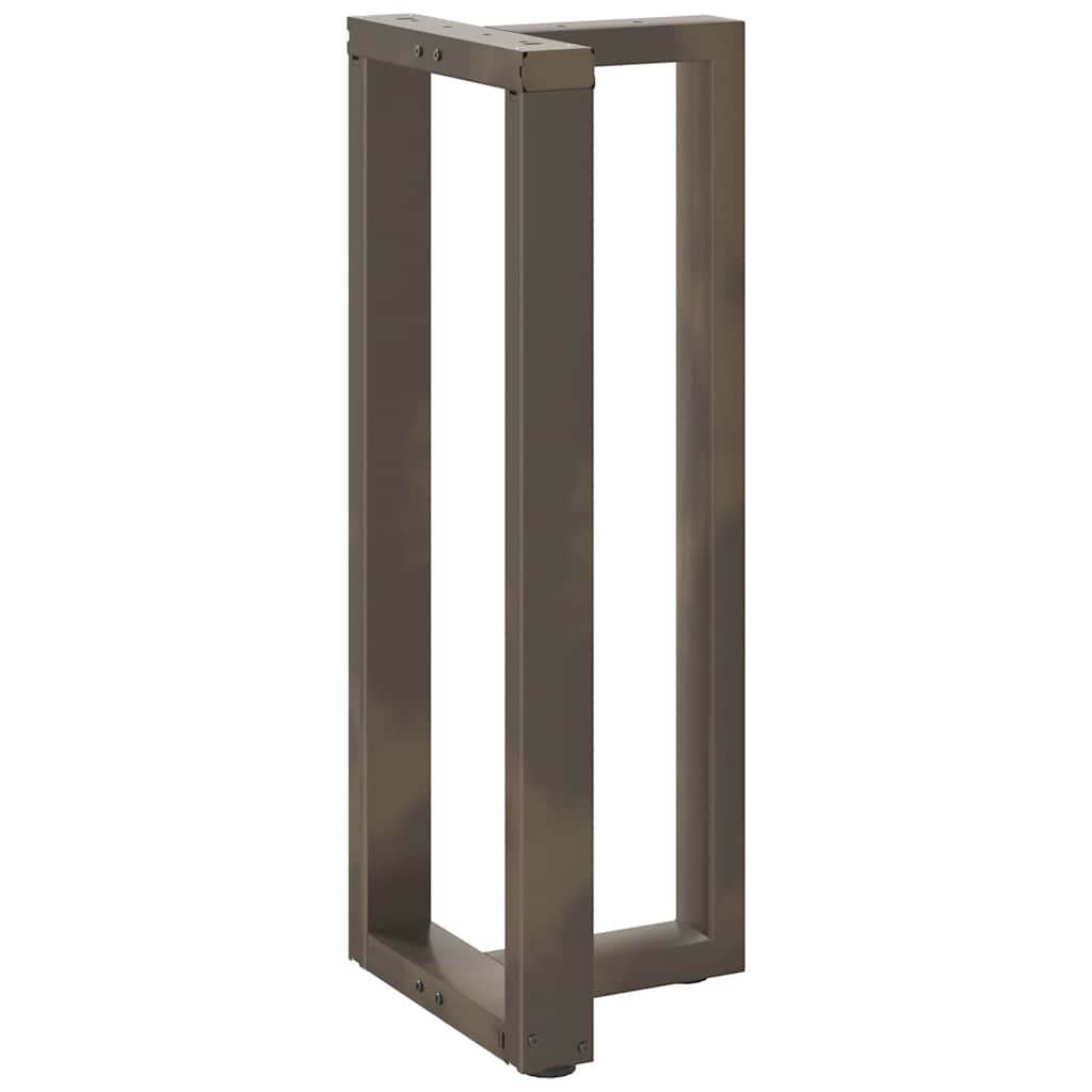 Gambe Tavolo Bar a T 2 pz Naturale 40x35x(100-101) cm Acciaio