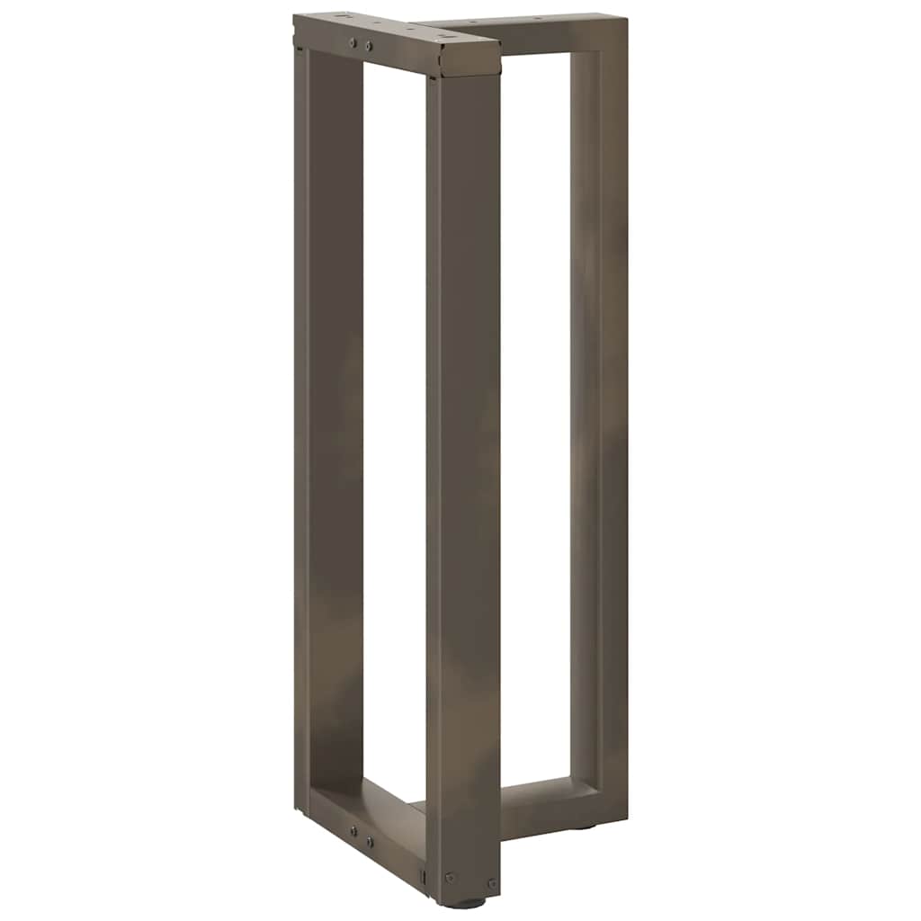 Gambe Tavolo Bar a T 2 pz Naturale 50x35x(100-101) cm Acciaio