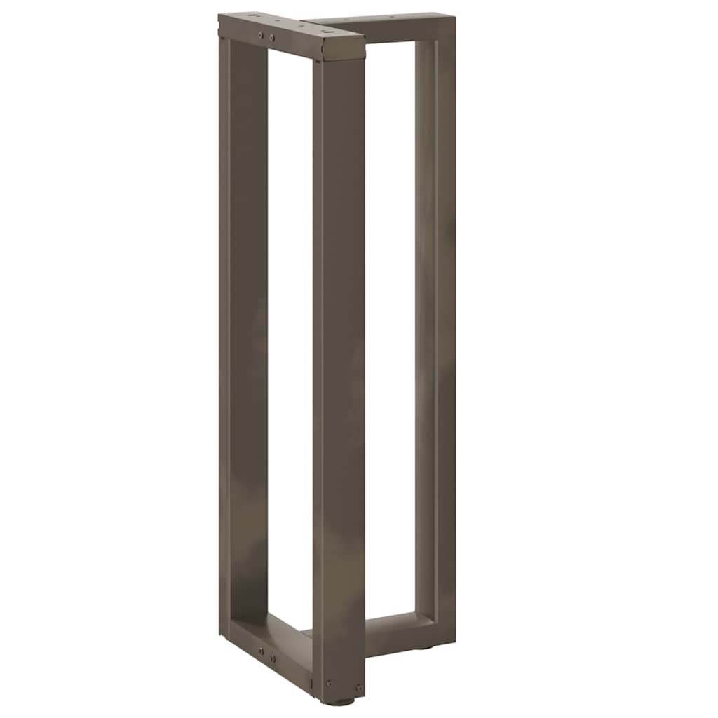 Gambe Tavolo Bar a T 2 pz Naturale 50x35x(111-112) cm Acciaio