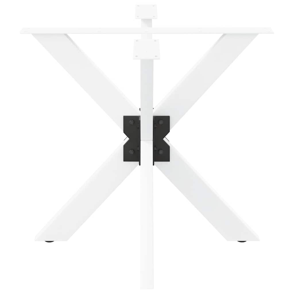 Gamba per Tavolo da Pranzo a Forma di Ragno Bianca 85x85x(72-73) cm in Acciaio