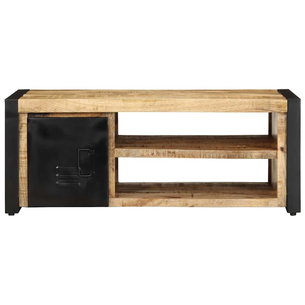 Tavolino da Salotto 90x50x36 cm Legno Massello di Mango Grezzo
