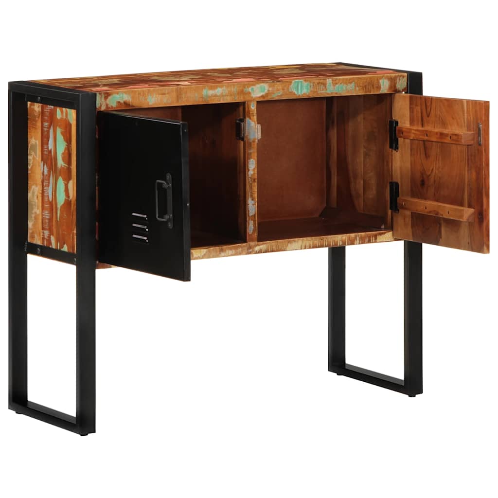 Tavolo Consolle Multicolore 90x35x75 cm Legno Massello Recupero